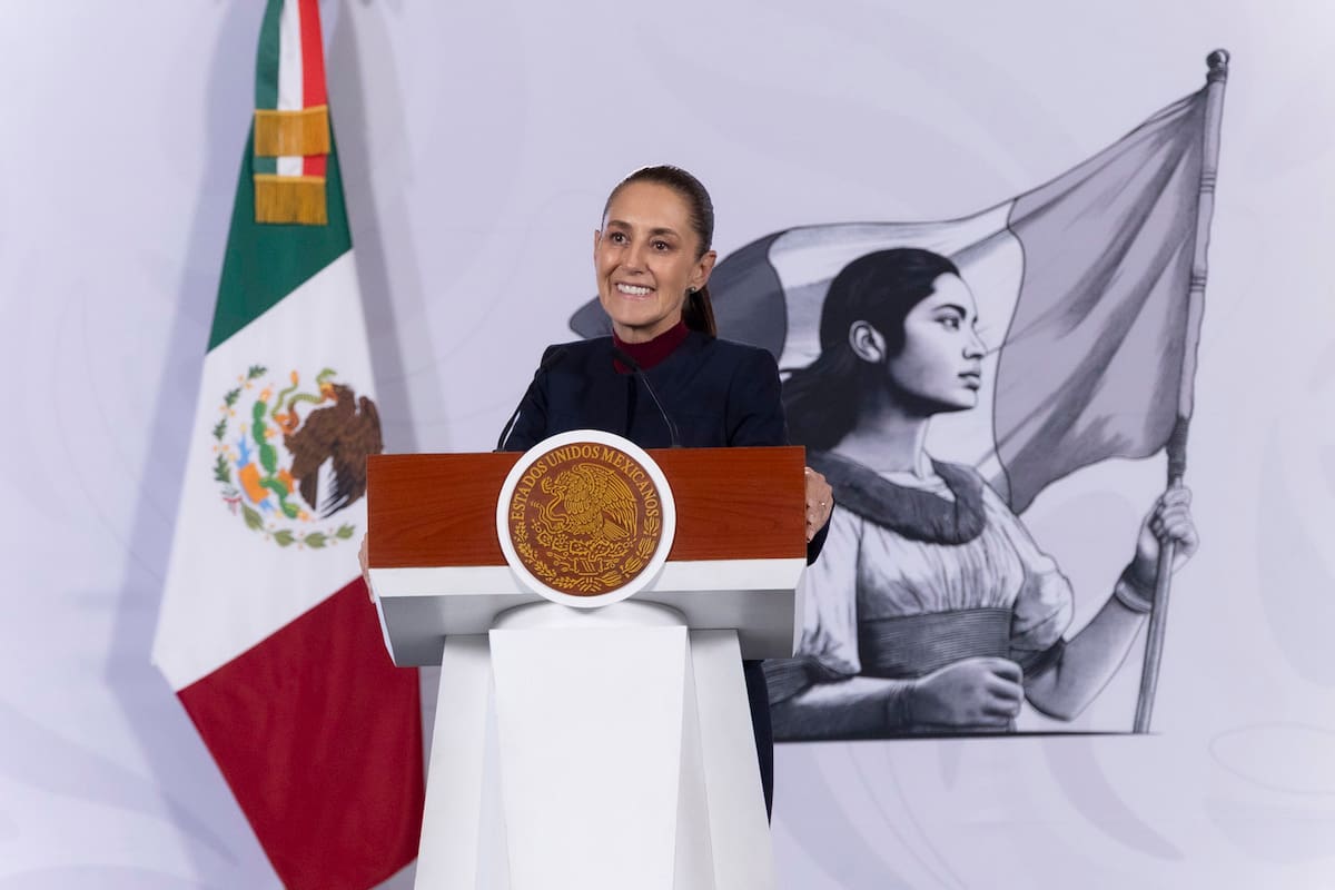 Cuauhtémoc, Ciudad de México, México, 14 de agosto de 2026. La doctora Claudia Sheinbaum Pardo, presidenta Constitucional de los Estados Unidos Mexicanos en Conferencia de prensa matutina, “Mañanera del Pueblo” en el Salón Tesorería de Palacio Nacional. | Foto: Juan Carlos Buenrostro / Presidencia