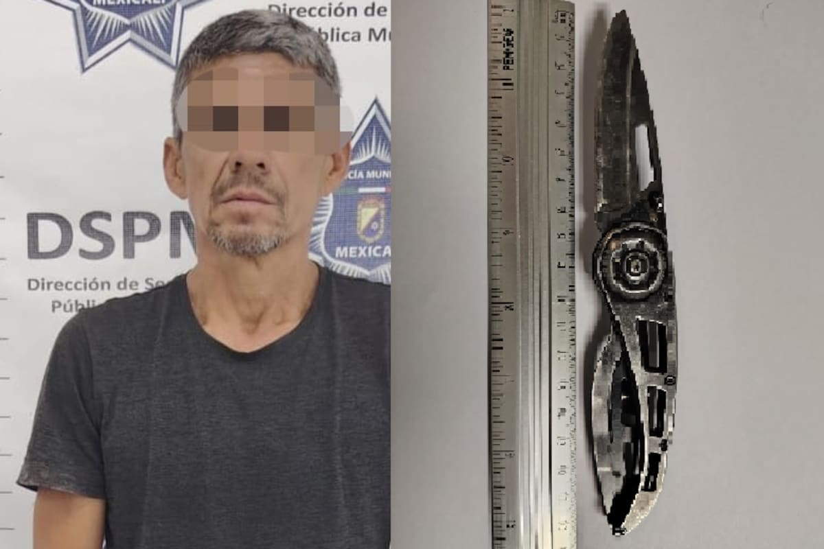 Sospechoso de robar baterías cae con cuchillo en el Centro Cívico