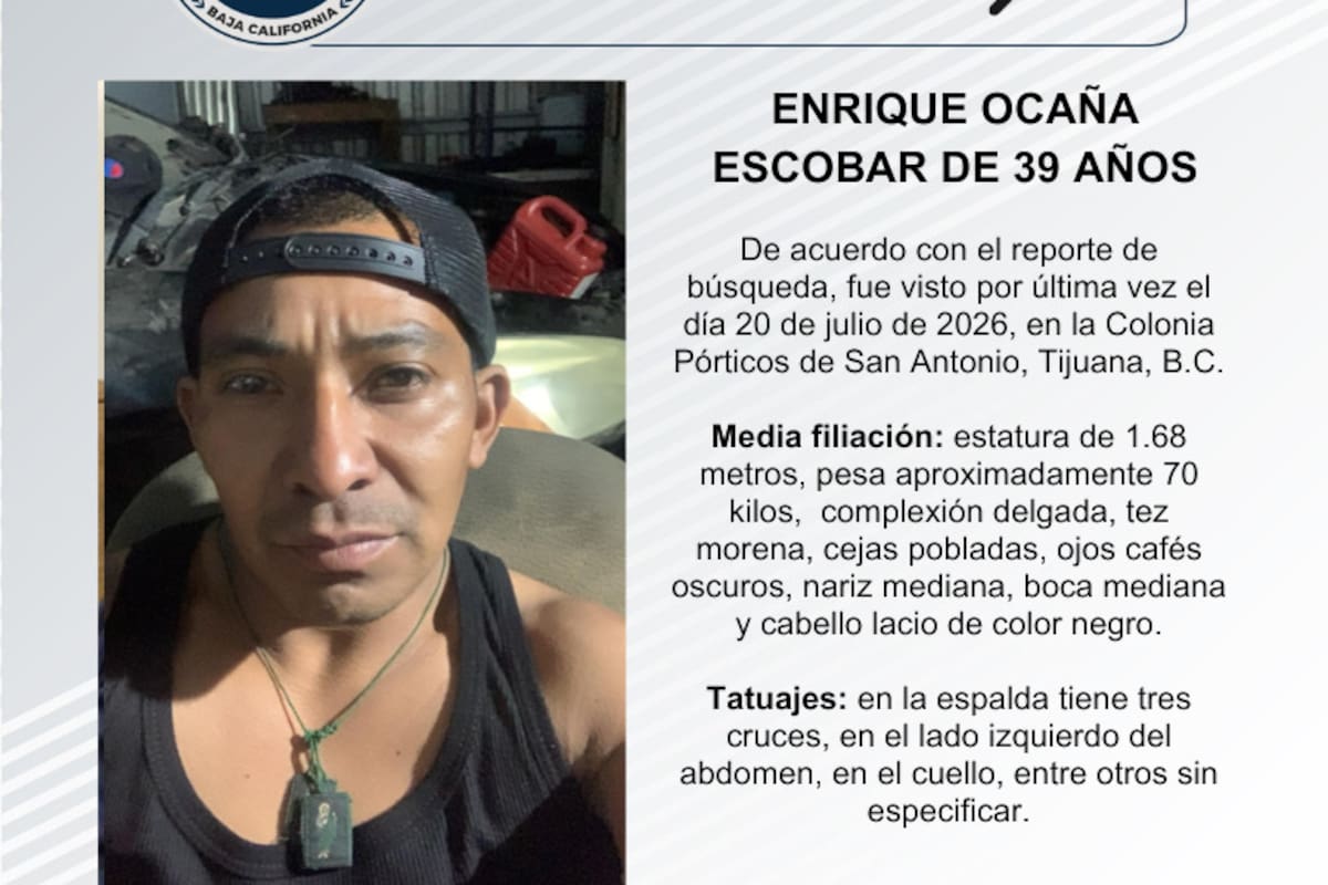 Se busca Enrique Ocaña Escobar de 39 años