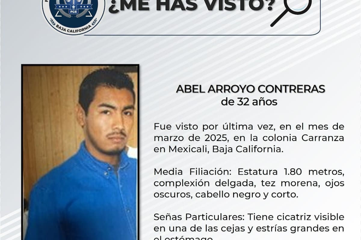 Piden ayuda para localizar a Abel Arroyo Contreras