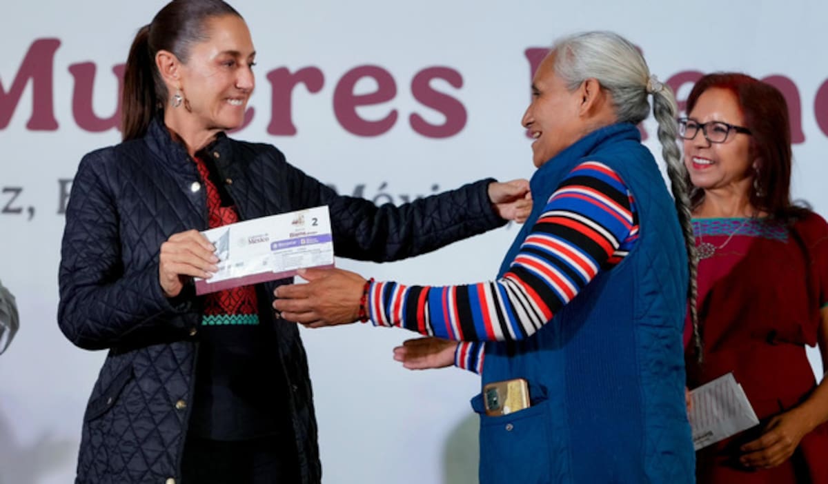 Las mujeres reciben 3 mil 100 pesos cada dos meses, esto un acto de justicia del Gobierno de México. Foto: Gobierno de México