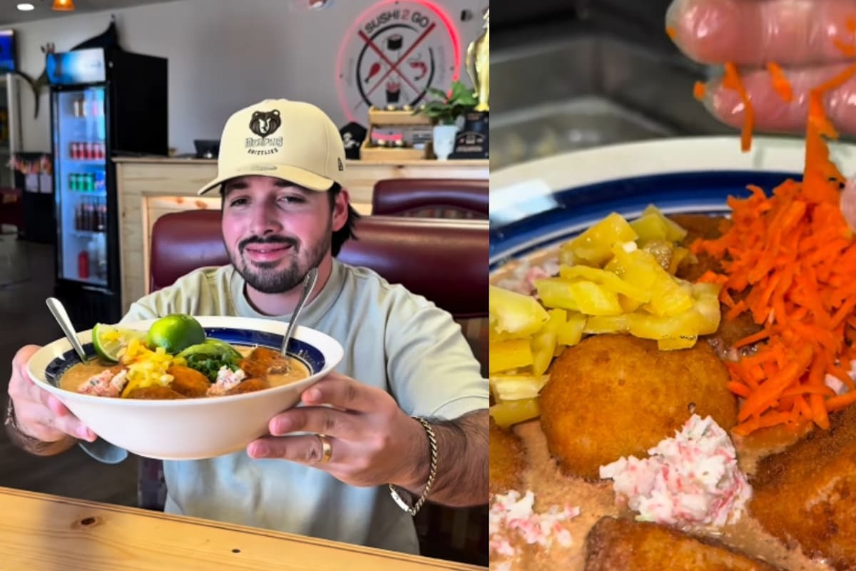 Sopa de sushi se vuelve viral en redes: influencer de Hermosillo se graba probándola