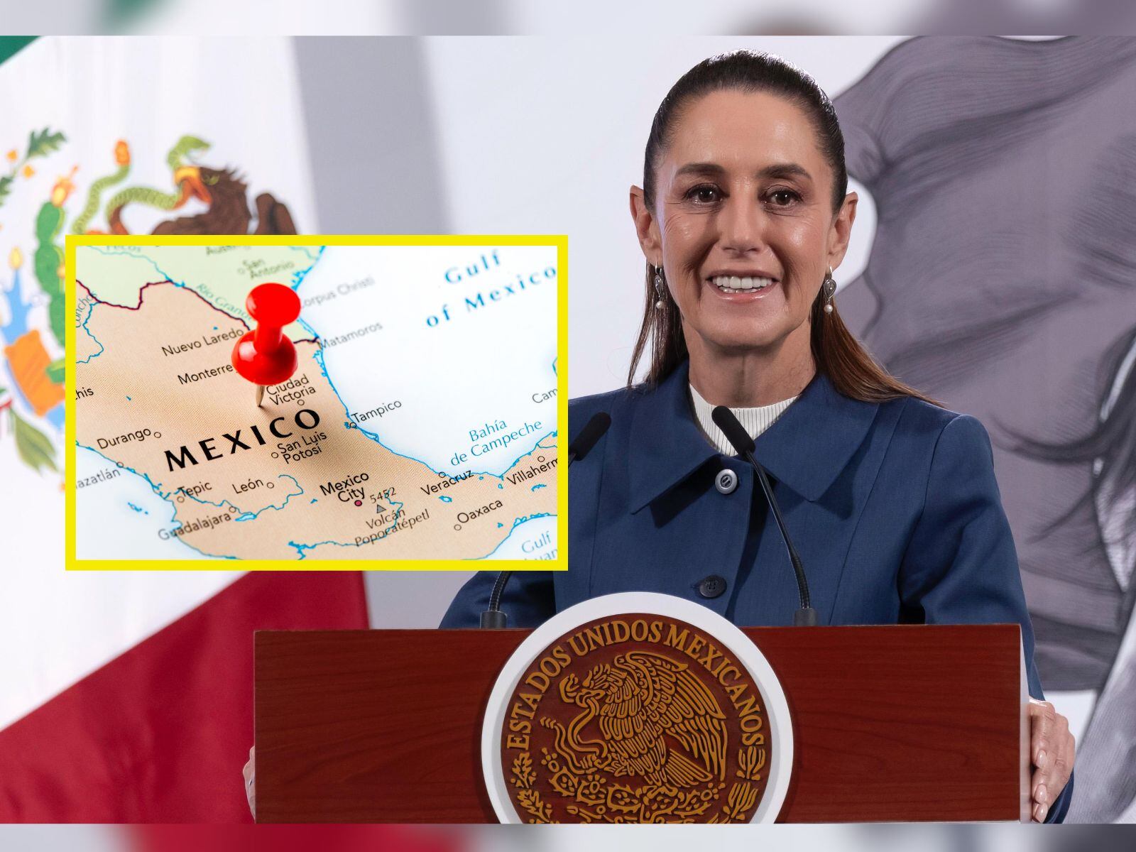 La presidenta Claudia Sheinbaum Pardo anunció una gira de rendición de cuentas por el País. | Crédito: Presidencia/Canva