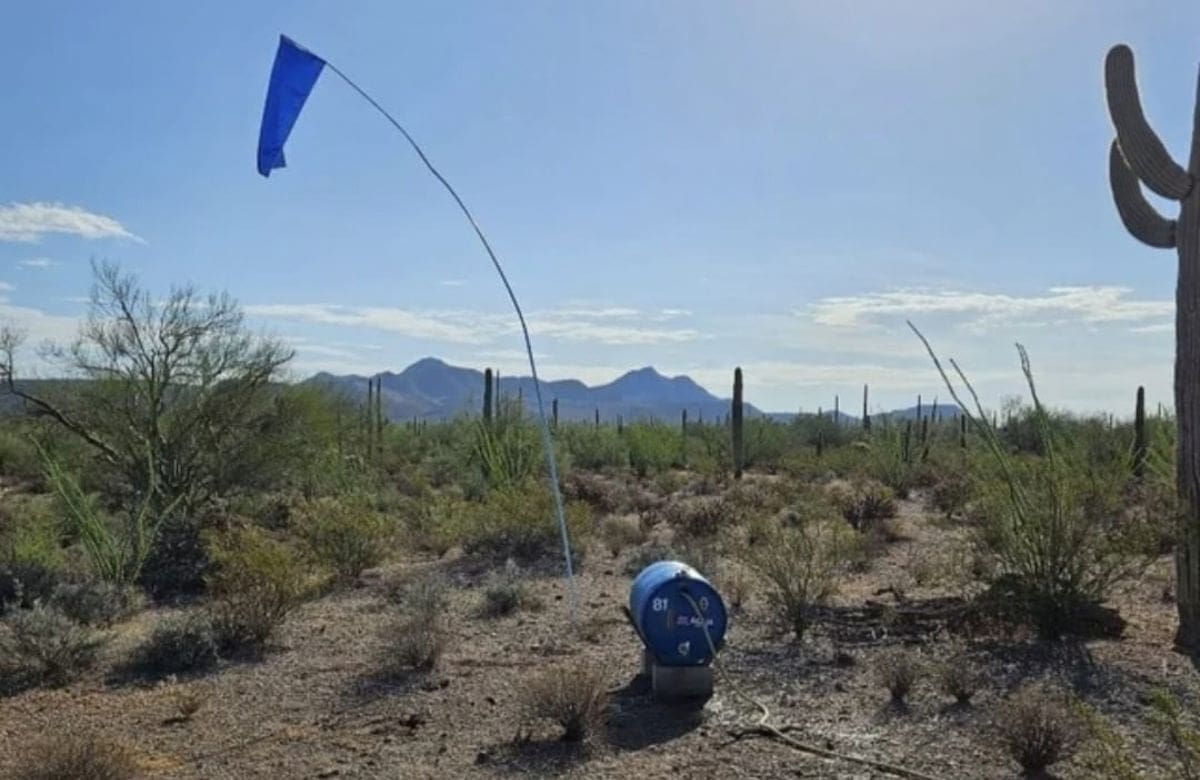 Las estaciones de agua potable de Humane Borders representan aproximadamente el 30% en la franja fronteriza. | Foto: Especial