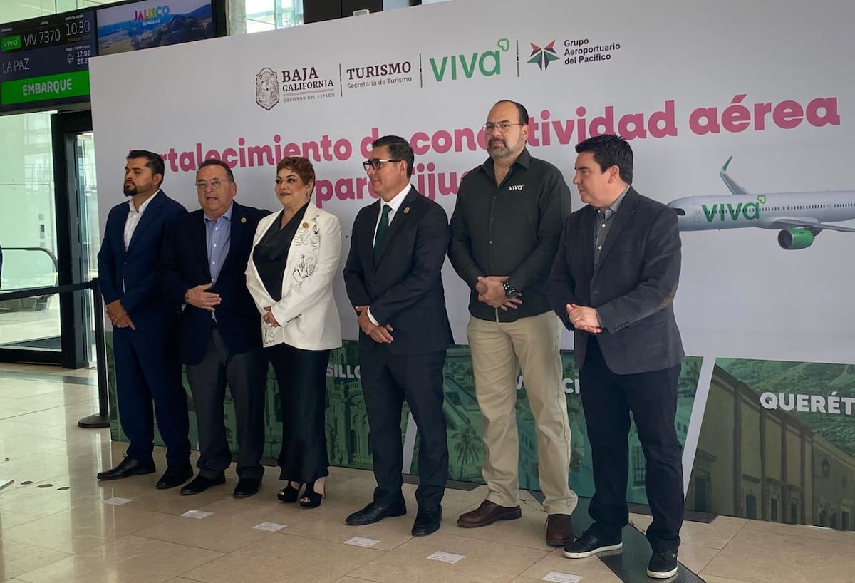 La aerolínea “Viva”, quienes ofertarán los destinos de La Paz, Hermosillo, Veracruz y Querétaro al catálogo que miles de pasajeros podrán tomar semanalmente.