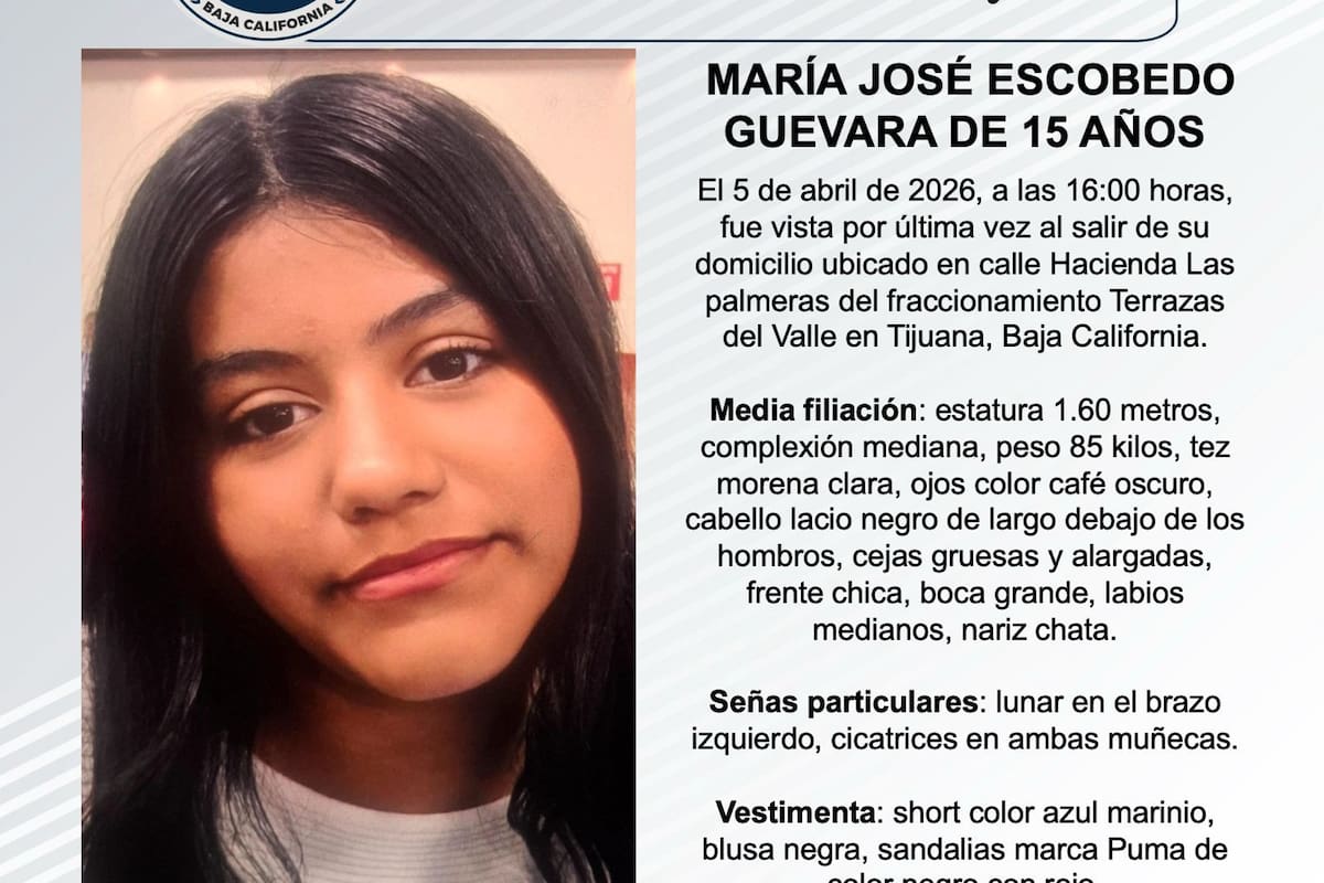 Se busca a María José Escobedo Guevara de 15 años