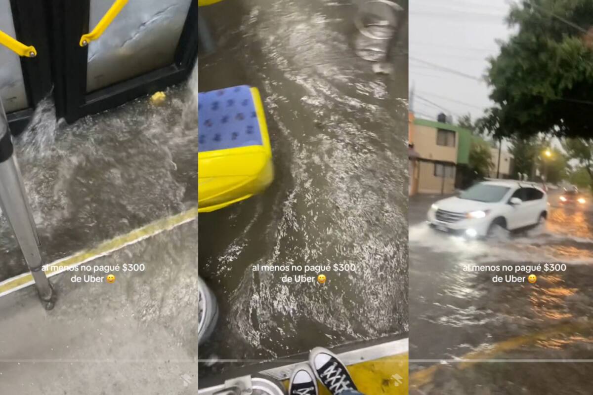 Joven decide subirse a un camión lleno de agua antes de pagar 300 pesos de Uber para regresar a casa