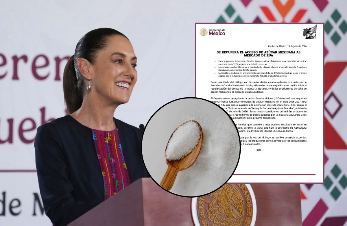 Estados Unidos elevará importación de azúcar mexicana en un 512% para el ciclo 2026-2027