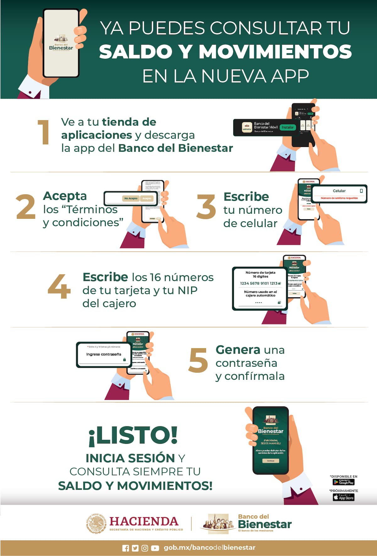 Transferencias a través de la app del Banco del Bienestar. Foto: Gobierno de México