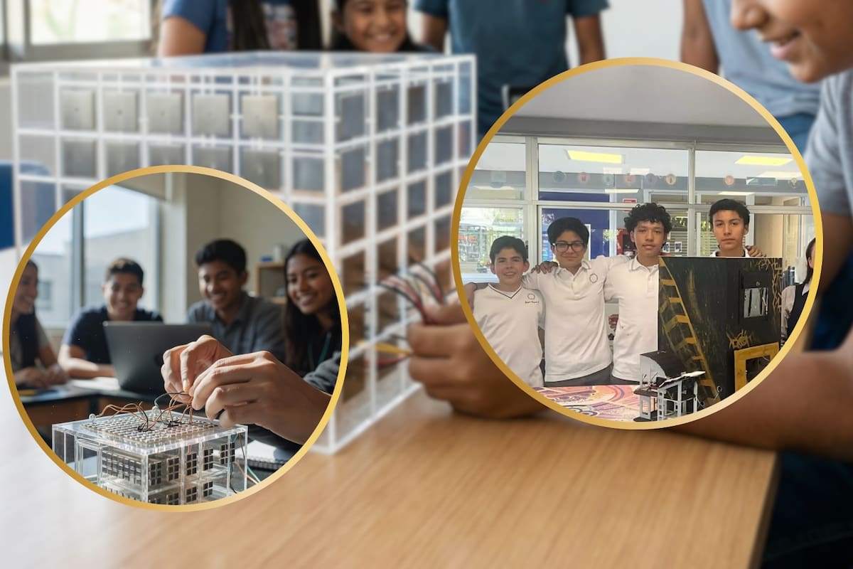 Cuatro estudiantes mexicanos de secundaria ganaron el reto tecnológico Pinion 2026 tras inventar una fachada inteligente que genera electricidad las 24 horas utilizando celdas Peltier en lugar de paneles solares pesados para combatir los apagones en las ciudades