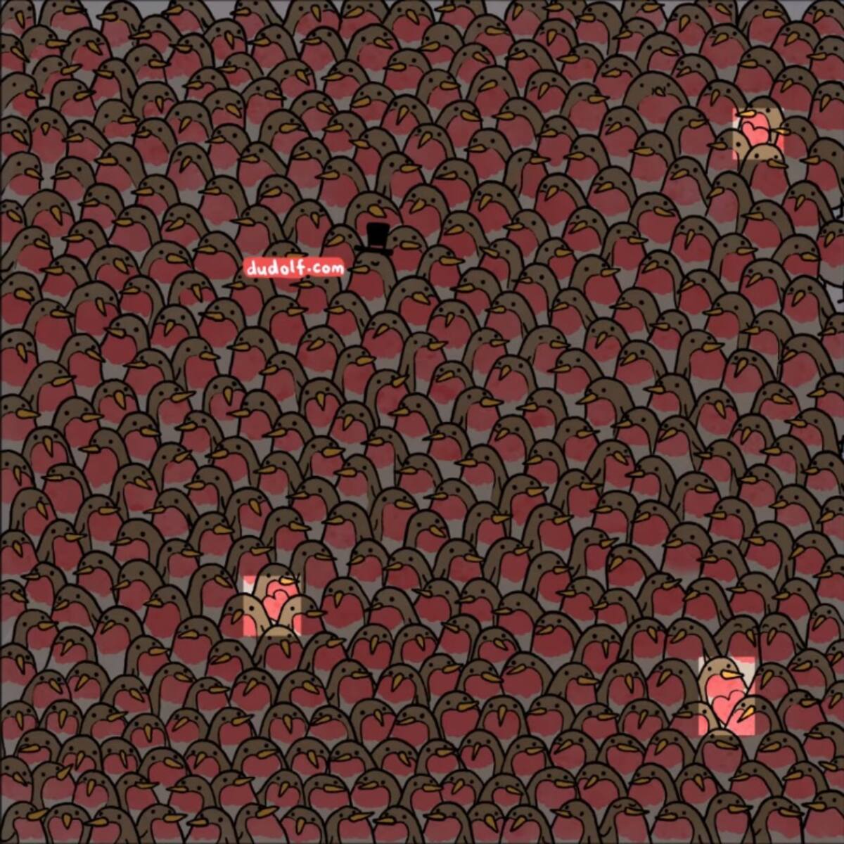 Reto visual: dónde están los tres corazones escondidos. Solución