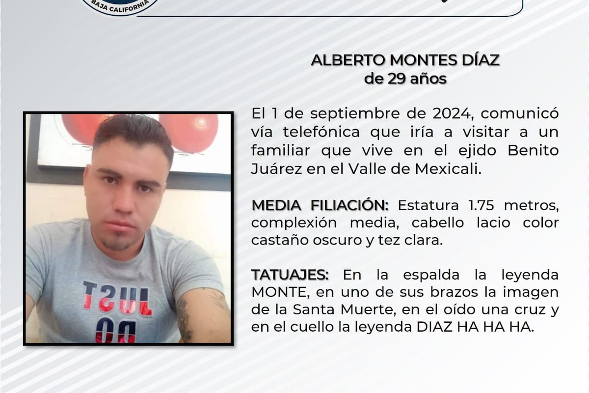 Se solicita ayuda para localizar a Alberto Montes Díaz
