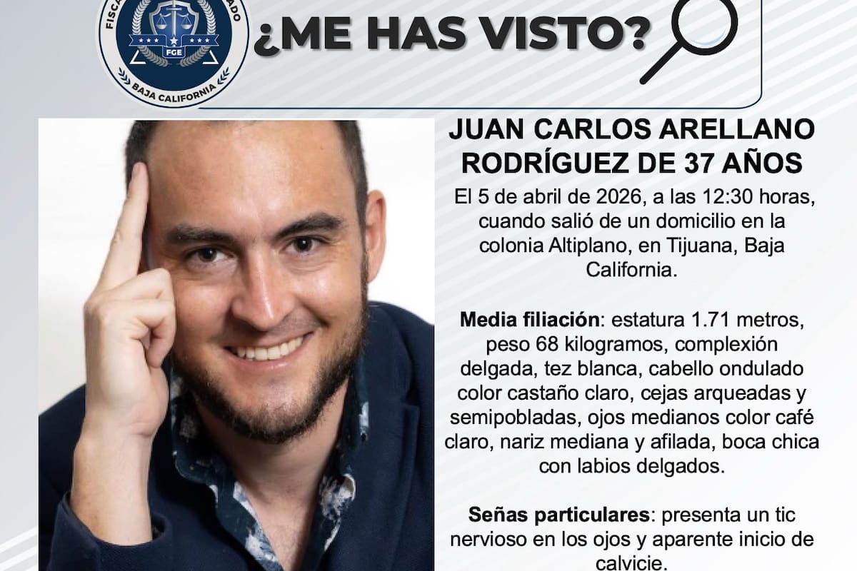 Se busca a Juan Carlos Arellano Rodríguez de 37 años de edad