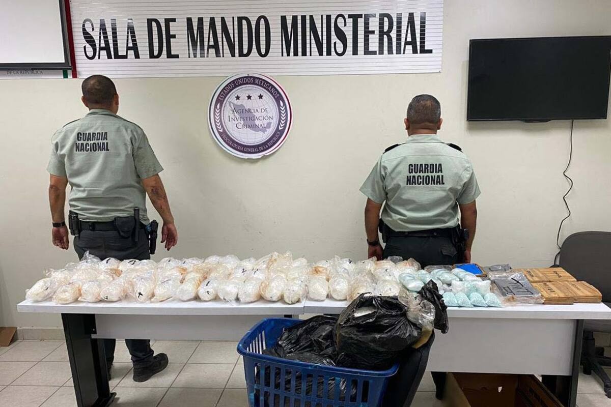 Intercepta Guardia Nacional camión con metanfetamina, heroína y fentanilo en SLRC