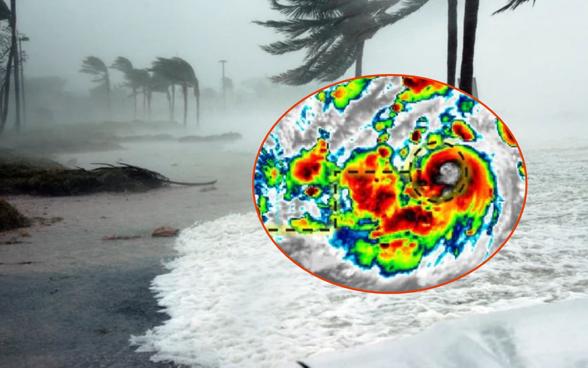 El huracán Simón alcanzó la categoría 2 frente a Jalisco y Colima y podría intensificarse a categoría 4 antes de tocar tierra el domingo 11 de octubre. | Crédito: SMN/Canva
