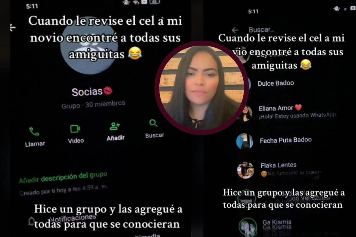 Tras revisar el celular de su novio, mujer hace un grupo con todas las “amigas” que tiene