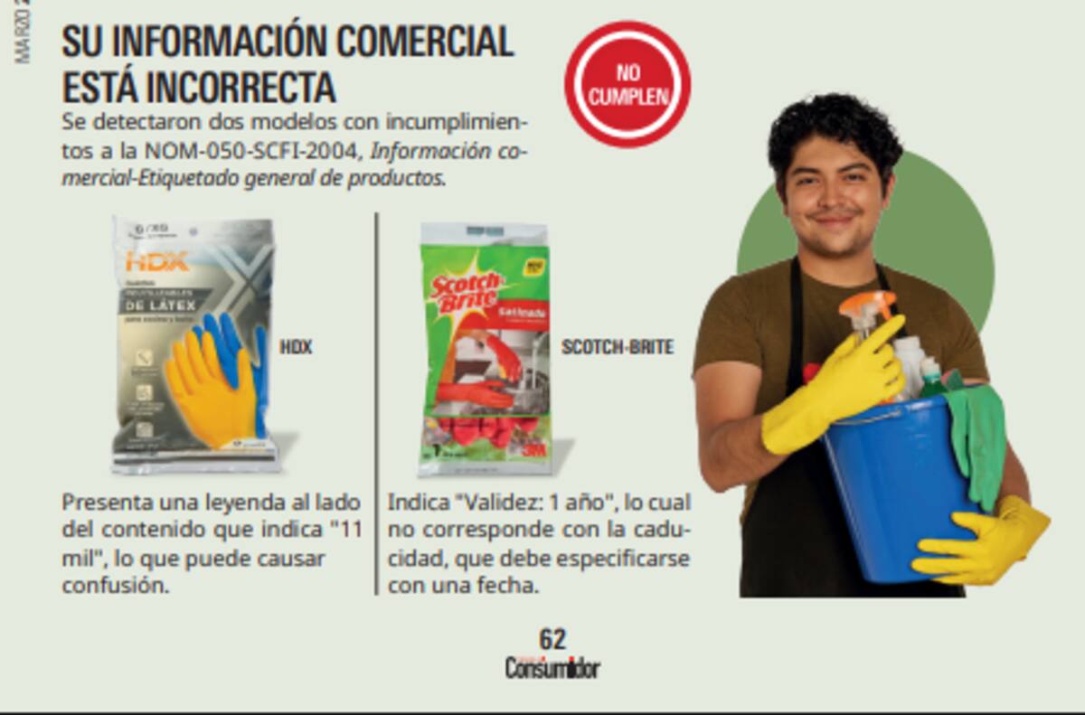 Estas marcas de guantes de látex presentaron problemas en la información comercial | Revista del consumidor marzo 2026