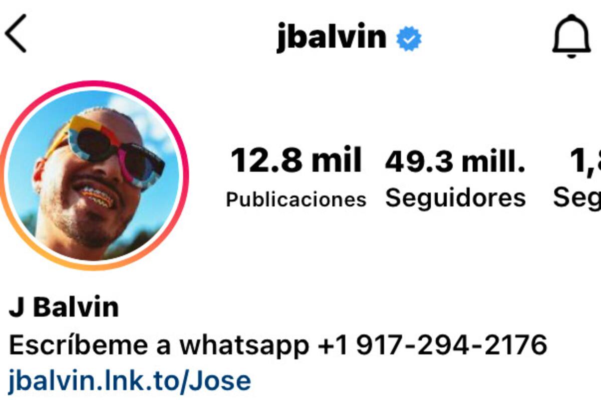 J Balvin comparte su Whatsapp
