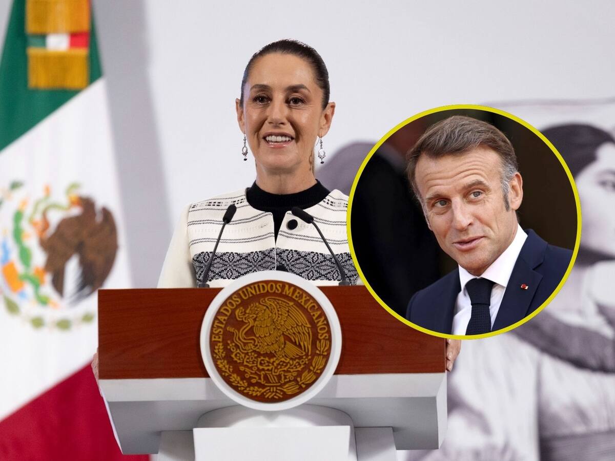 La presidenta Claudia Sheinbaum informó que Emmanuel Macron pospuso su visita a México por problemas en Francia. | Crédito: Presidencia/AP