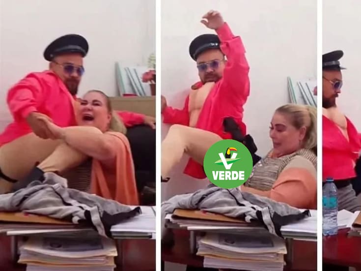 Le llevan stripper a diputada del Partido Verde y captan festejo de cumpleaños en plena oficina