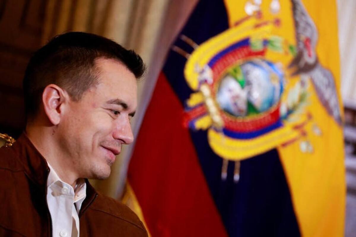 Imagen de archivo del presidente de Ecuador, Daniel Noboa, gesticula durante una entrevista con Reuters en Quito, Ecuador. 15 diciembre 2023. REUTERS/Karen Toro