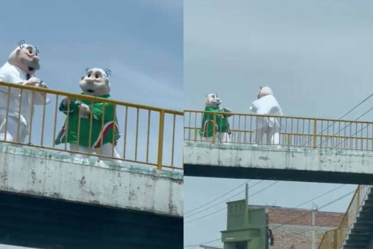 Botargas de Dr. Simi se pelean en puente peatonal