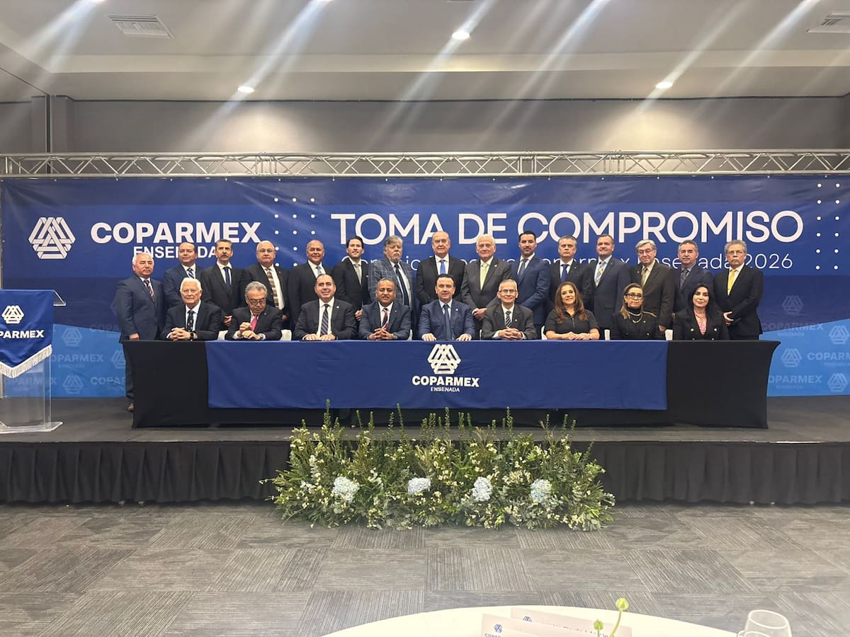 Tras asumir la presidencia de la COPARMEX en Ensenada, José Alfredo Salazar Juárez advirtió que la inseguridad e impunidad generan incertidumbre para la inversión y afectan la tranquilidad y confianza de empresas y trabajadores. Foto: Cortesía