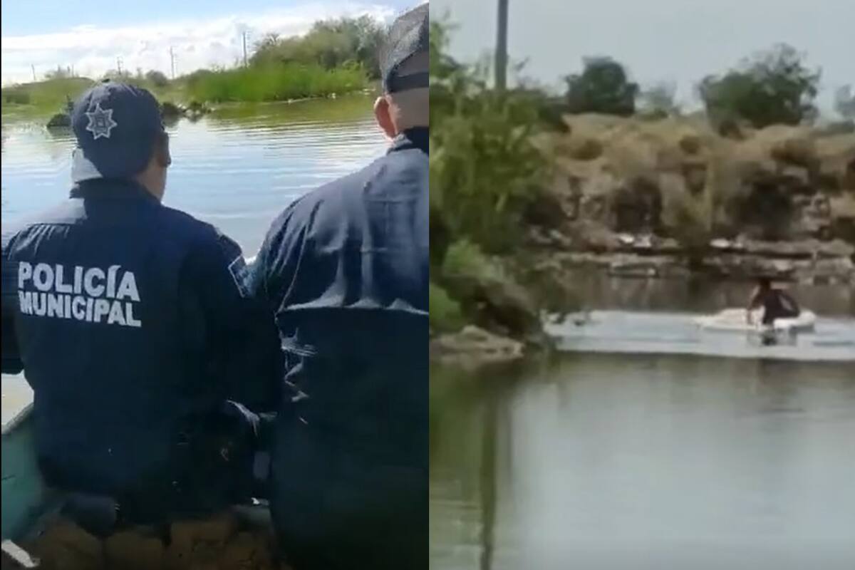 VIDEOS: Policías buscan en laguna de aguas sucias del bulevar Quiroga a hombre que huía de ellos