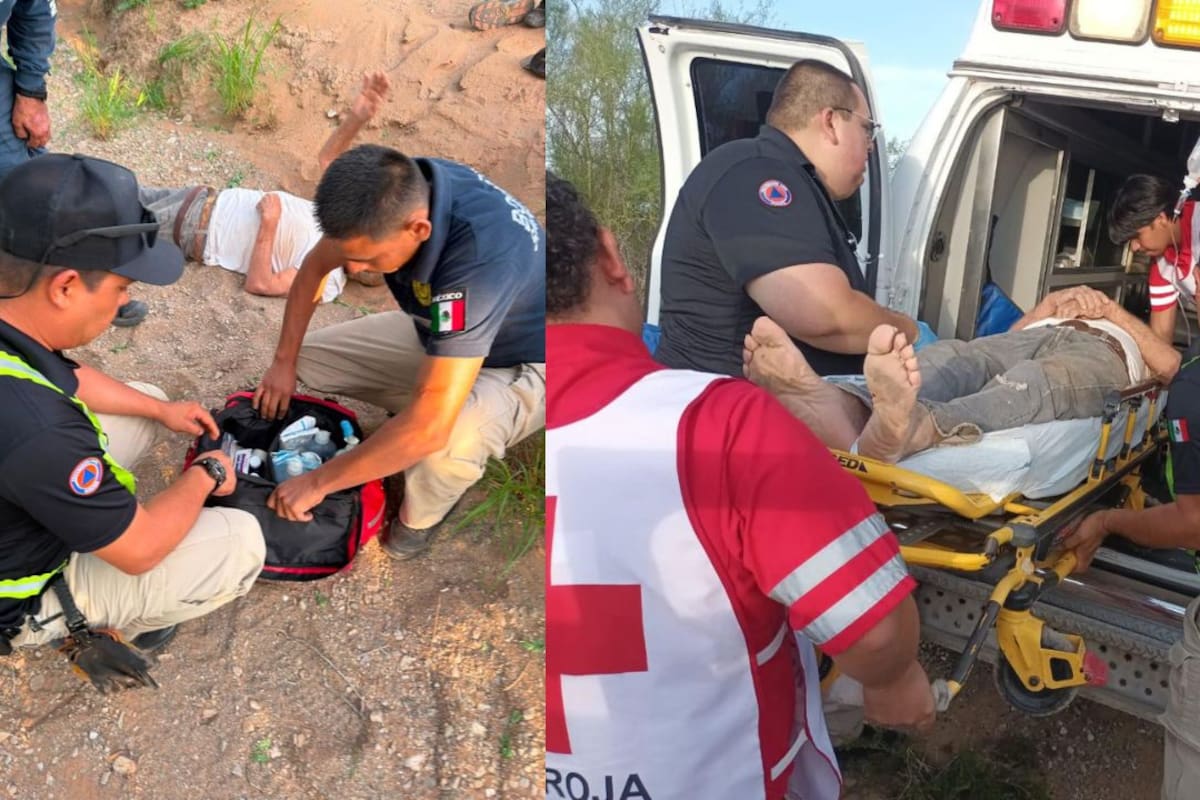 Adulto mayor de 76 años sobrevive perdido en el desierto de Altar y es rescatado con deshidratación severa