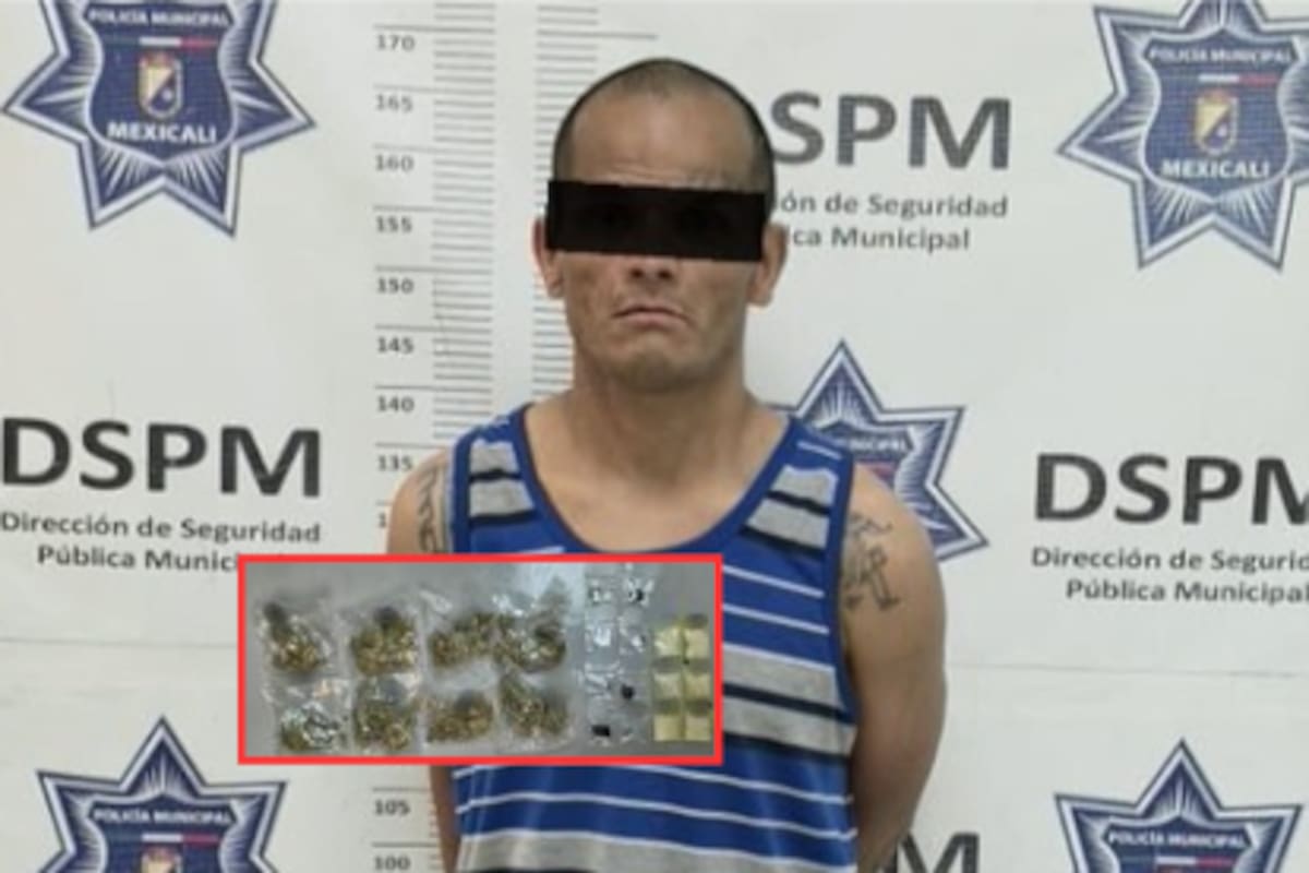 Cae hombre con mariguana, heroína y metanfetamina en la Pueblo Nuevo