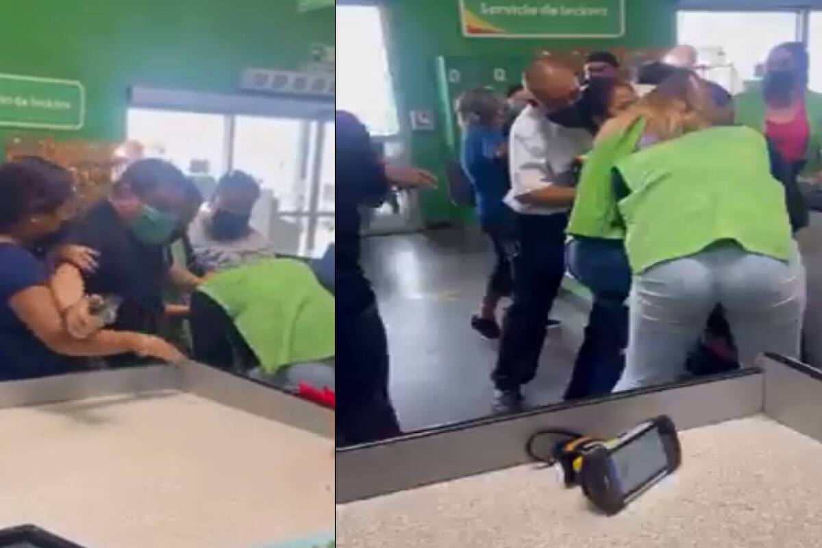 VIDEO: Empleada de Bodega Aurrera y clienta se pelean por una supuesta infidelidad