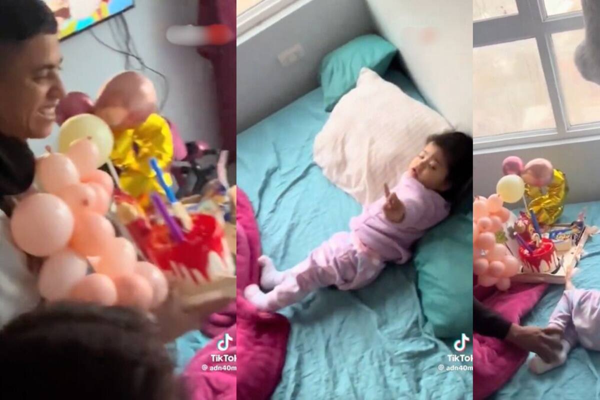 Despiertan a una niña por su cumpleaños, ¡pero ella rechaza la sorpresa para seguir durmiendo!