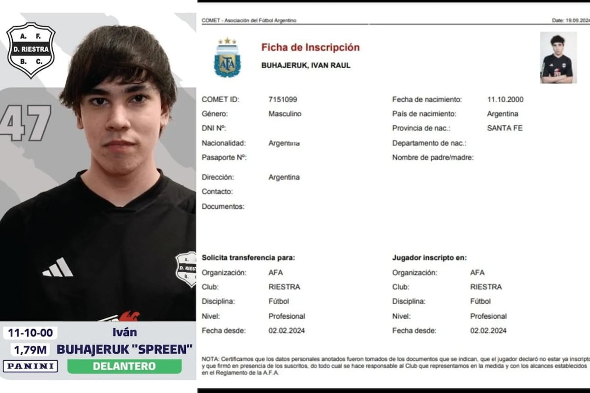 Equipo de Argentina ficha a streamer `Spreen´ para jugar en Primera División