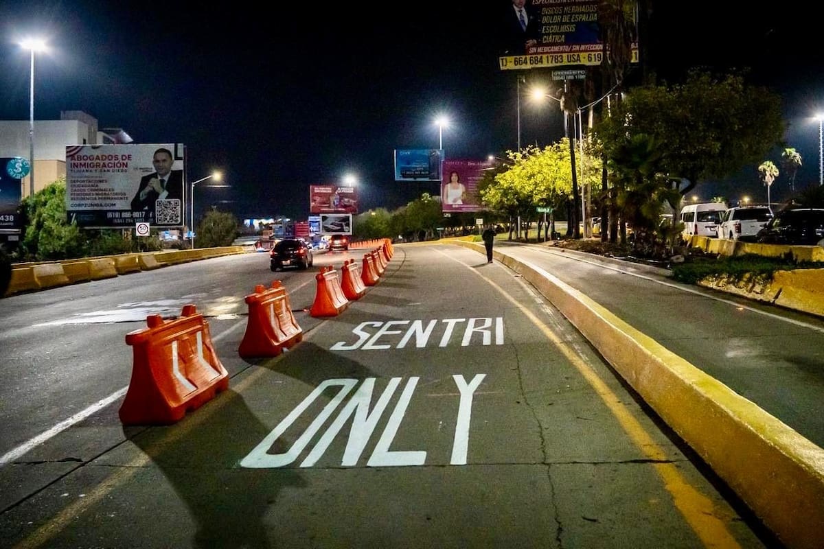 Reduce tráfico nuevo carril Sentri en Garita de San Ysidro