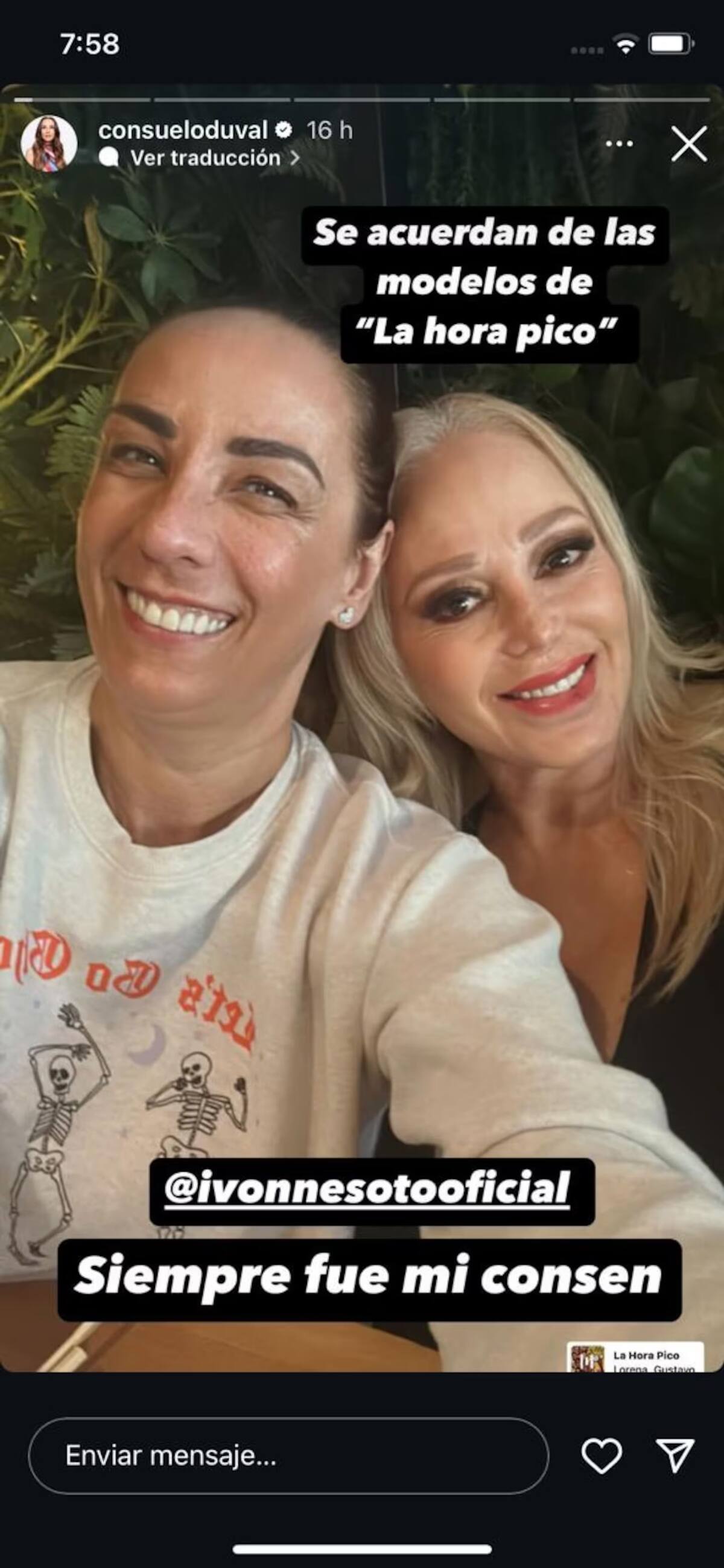 Consuelo Duval compartió su reencuentro con Ivonne Soto / Instagram: @consueloduval