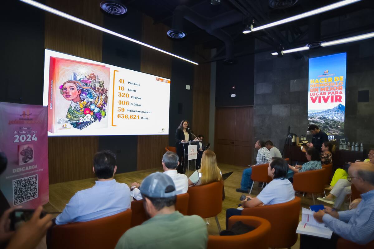 Informe de Indicadores 2024 de Hermosillo ¿Cómo Vamos? una ciudad
con avances y desafíos persistentes. FOTO: ESPECIAL