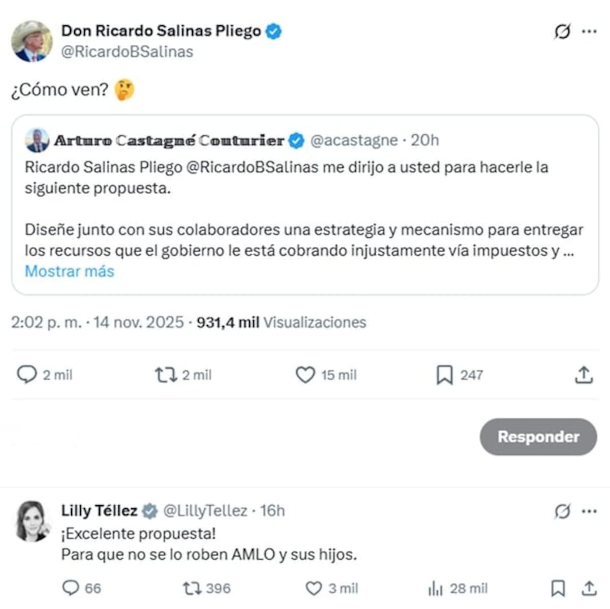 Proponen a Salinas Pliego donar su deuda del SAT a los más necesitados y así respondió.