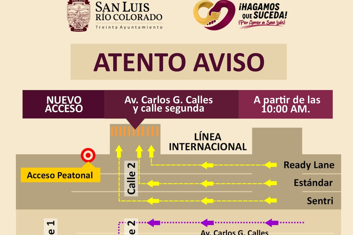 Cambian acceso a la garita de SLRC: habilitan entrada provisional por calle Segunda