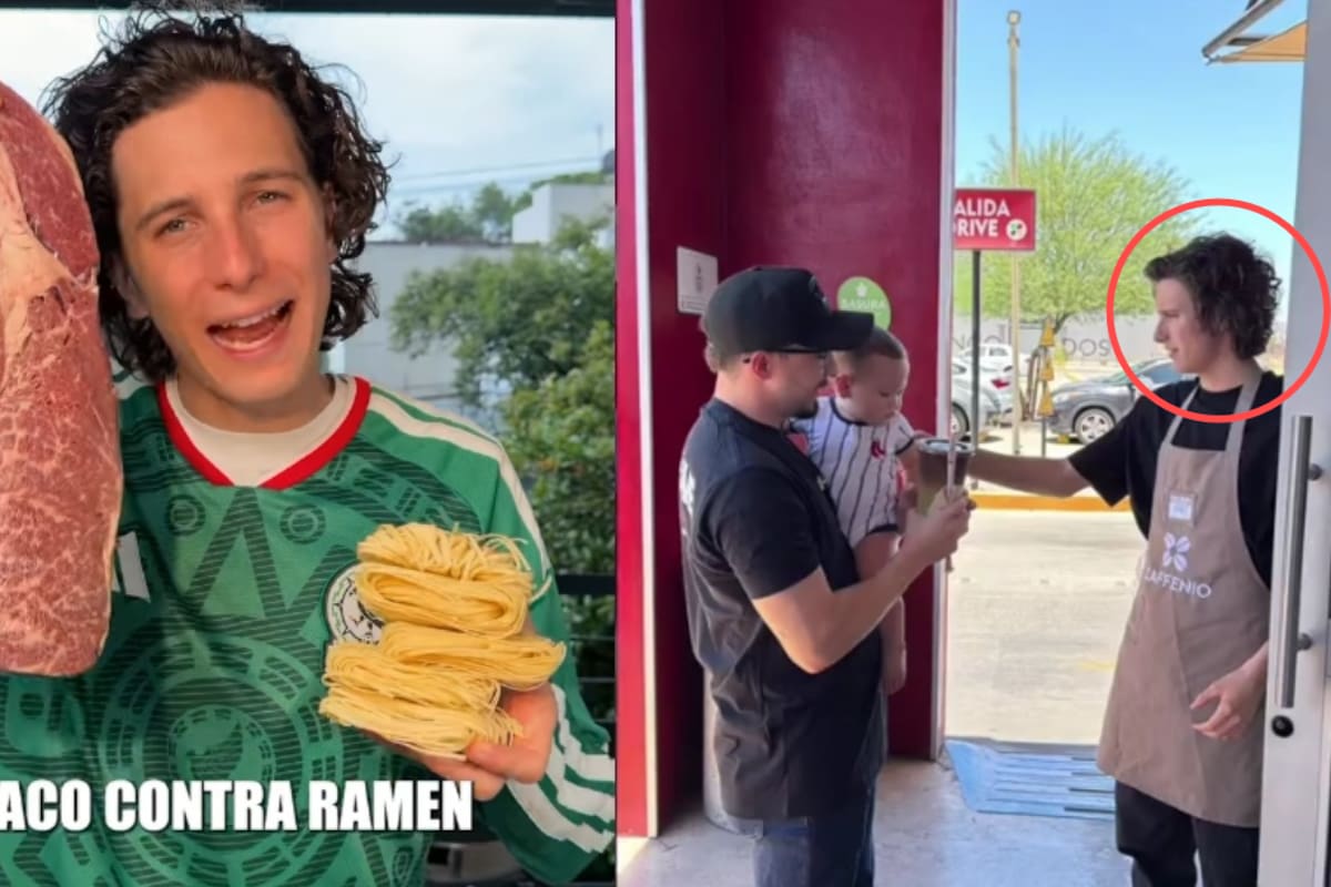 “Estaba saludando y repartiendo café”: captan al influencer Robe Grill en Hermosillo atendiendo el drive-thru de una famosa cafetería de Sonora