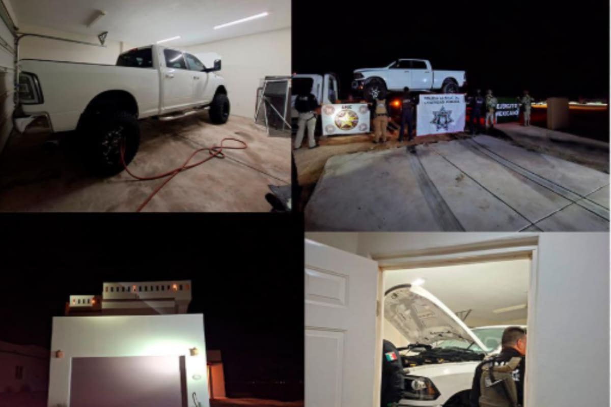 Aseguran droga y vehículo durante operativo de cateo en Caborca