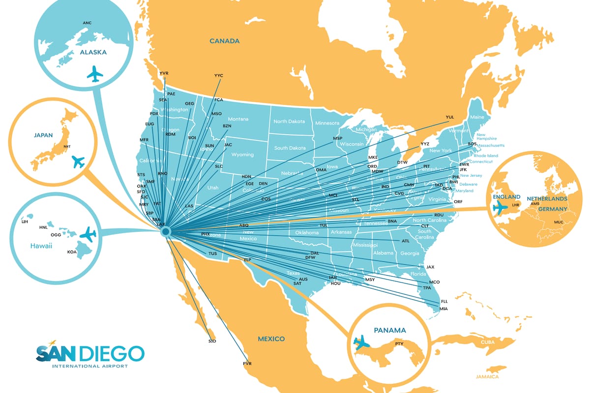 Aumenta número de vuelos de Aeropuerto de San Diego en 10 por ciento