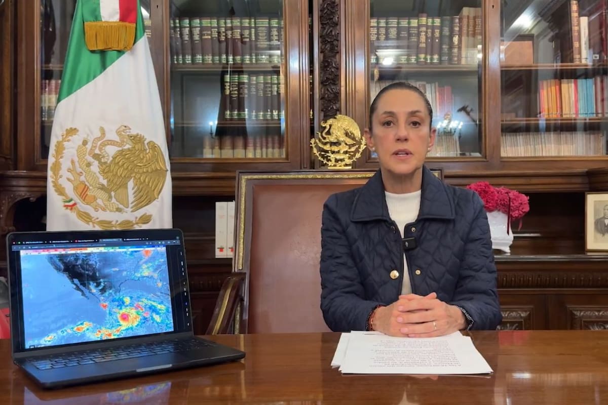 Sheinbaum pide a pobladores de Oaxaca y Guerrero mantenerse resguardados por huracán Erick