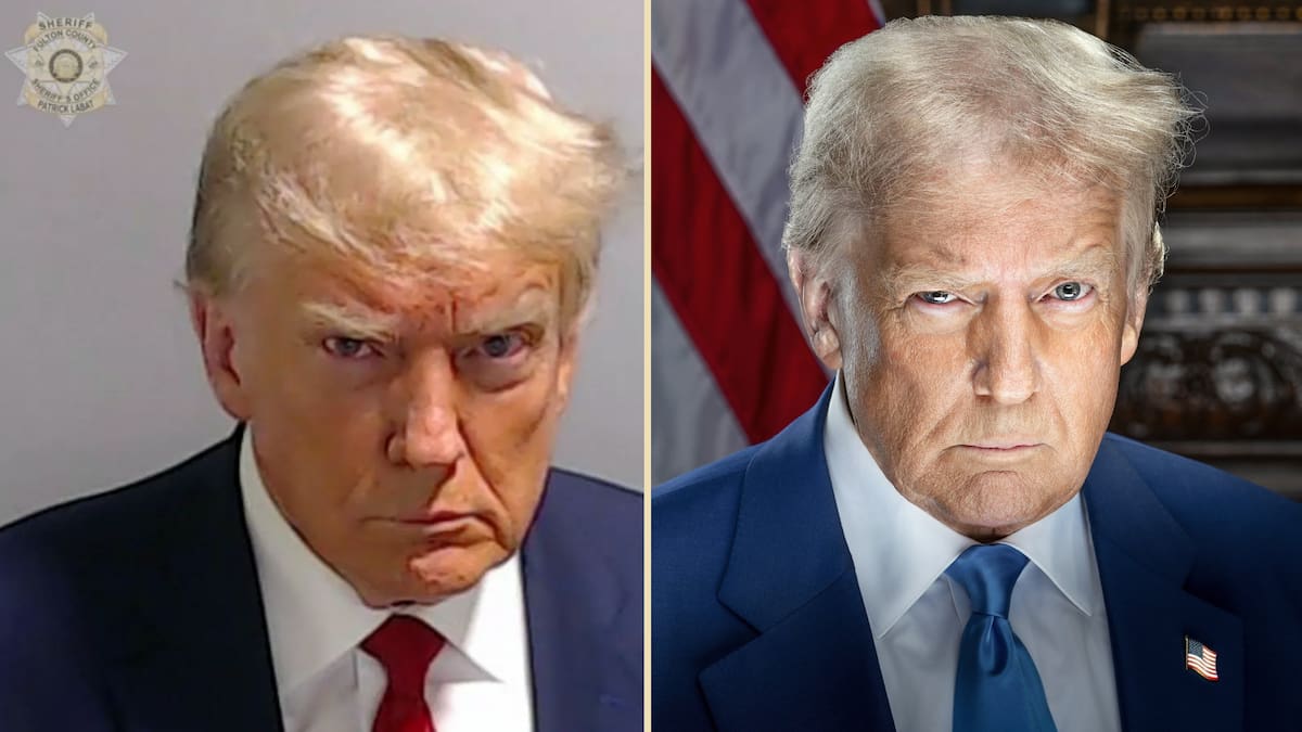 Donald Trump: de la foto policial al retrato oficial como presidente. Foto: Especial
