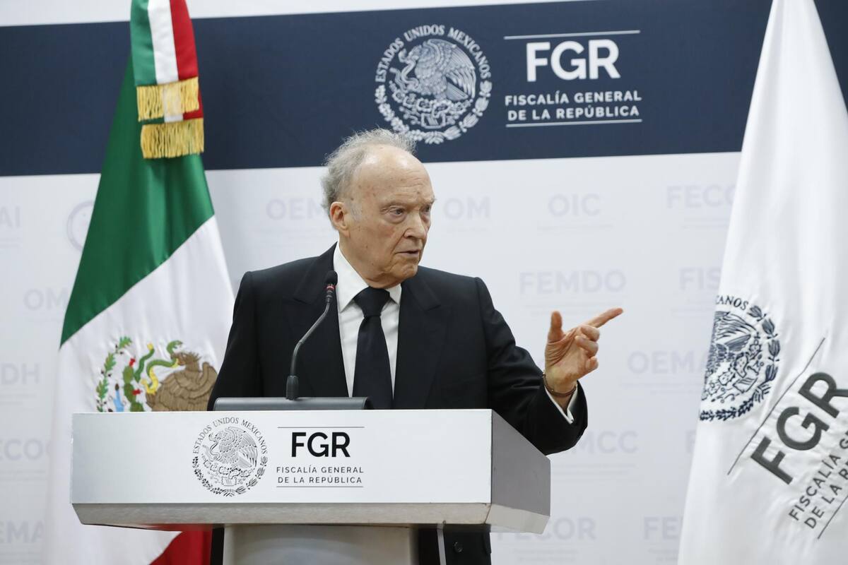 ARCHIVO. El fiscal general de la república de México, Alejandro Gertz Manero, habla este martes durante una rueda de prensa en la Ciudad de México (México). | Crédito: EFE/Mario Guzmán