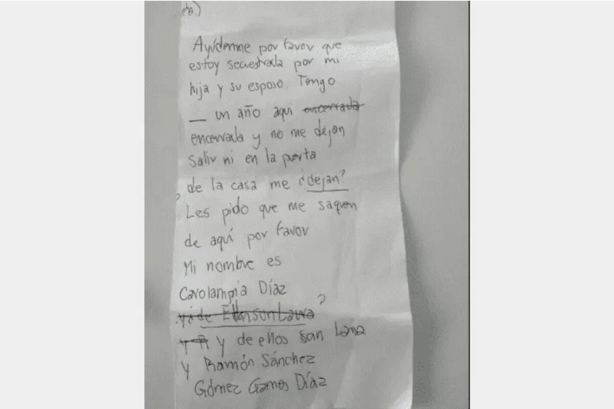 Abuelita se retracta tras denunciar violencia familiar en vacunación con un recado