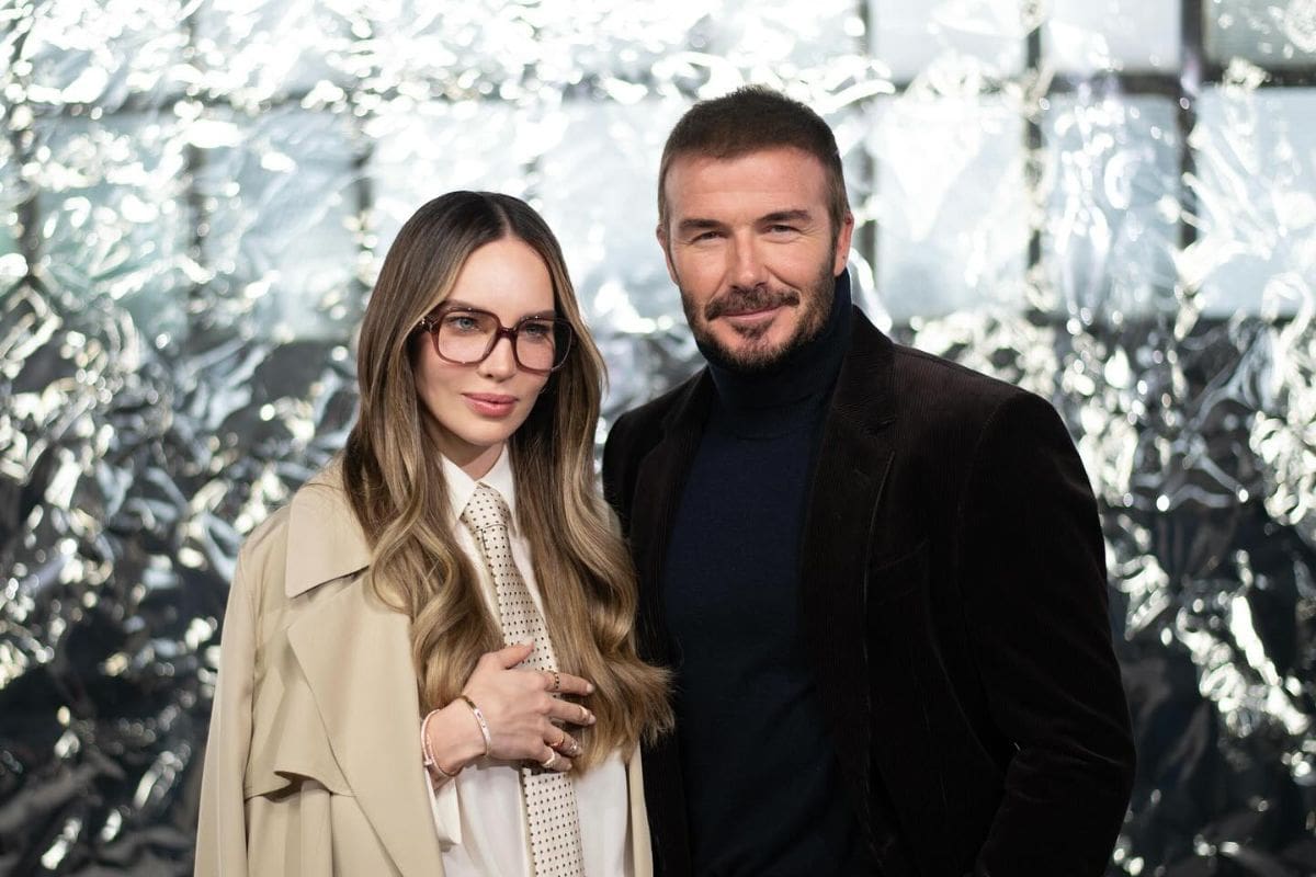 Belinda junto a David Beckham en la Milan Fashion Week 2025 / Instagram @belindapop