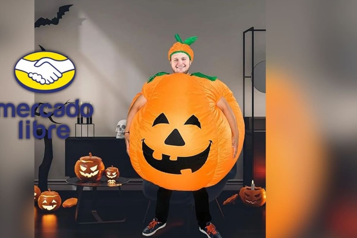 Mercado Libre rebaja disfraz inflable de calabaza unisex para Halloween a 425 pesos con tres meses sin intereses