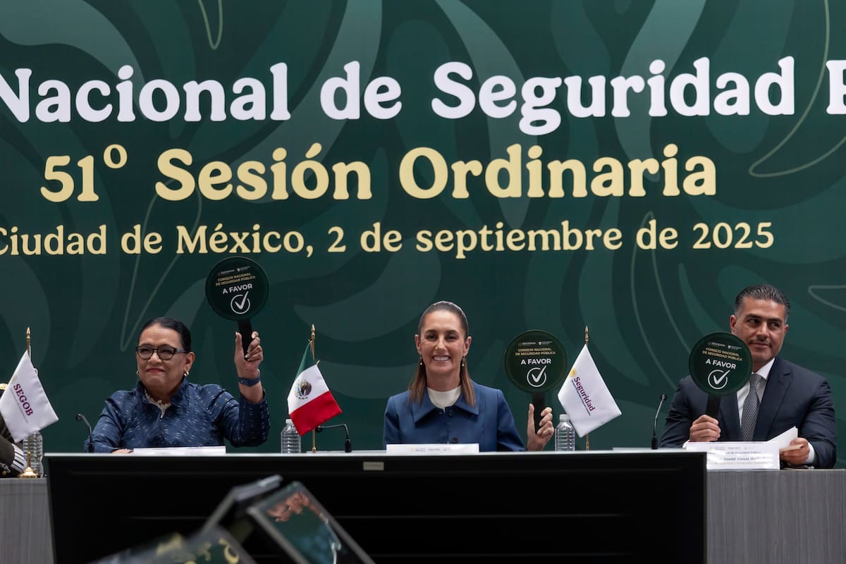 51 sesión ordinaria del Consejo Nacional de Seguridad Pública, mismo que encabeza la presidenta Claudia Sheinbaum. FOTO: ESPECIAL