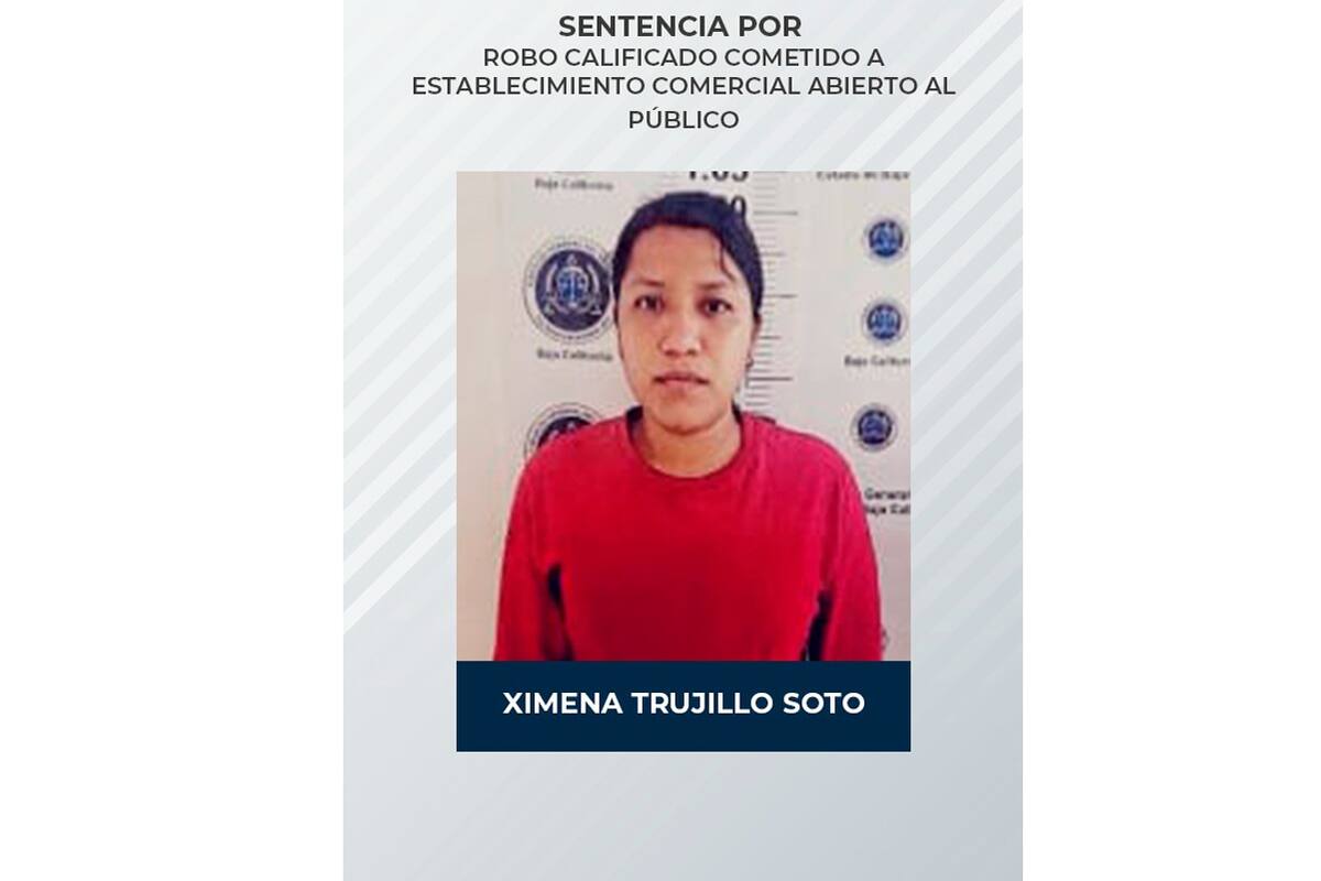 Mujer pasará 3 años en prisión por robar ferretería en Rosarito