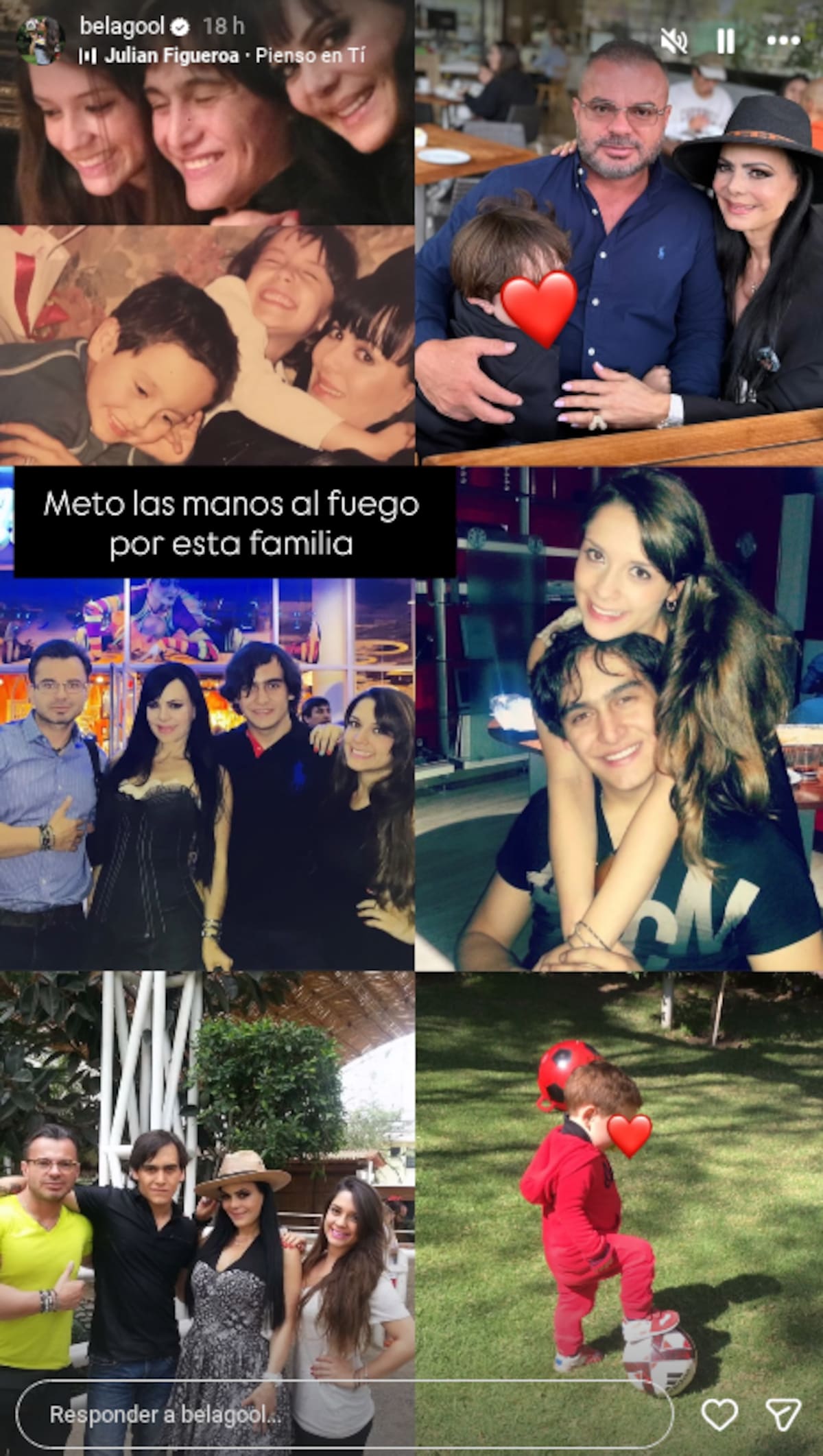 Sobrina de Maribel Guardia revela presuntos episodios de violencia entre Julián Figueroa e Imelda Garza Tuñón | captura de pantalla IG (@belagool)